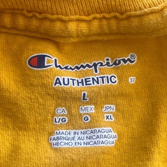 Champion Yellow Authentic Arizona State University T-Shirt Unisex Adult Size LG - Picture 3 of 5